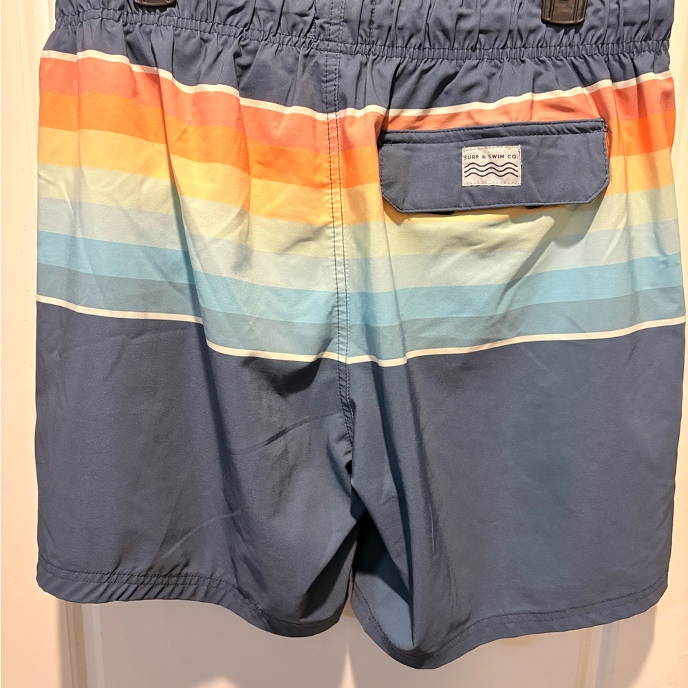 Vibrant Striped Swim Trunks for Men - Picture 2 of 5